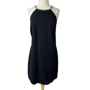 Rush Cocktail Dress Womens 3X Black Jeweled Straps NWOT